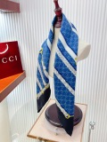 Gucci Fashion Versatile Double Sided Same Color Silk Square Towel 90 x 90 CM