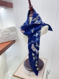 Dior Fashion Versatile Double Sided Same Color Silk Square Towel 90 x 90 CM