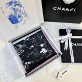 Chanel Fashion Versatile Logo Silk Square Towel 90 x 90 CM