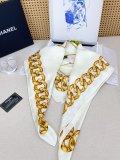Chanel Fashion Versatile Double Sided Same Color Silk Square Towel 90 x 90 CM