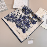 Dior Butterfly Around The World Fashion Versatile Silk Square Towel 90 x 90 CM