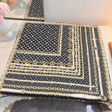 Louis Vuitton Classic Fashion Versatile Logo Chain Printed Silk Square Towel 90 x 90 CM