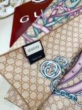 Gucci Fashion Versatile Double Sided Same Color Silk Square Towel 90 x 90 CM