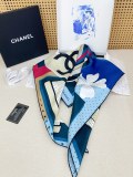 Chanel Fashion Versatile Logo Jacquard Double Sided Silk Square Towel 90 x 90 CM