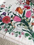 Gucci Fashion Versatile Multi Color Floral Printed Silk Square Towel 90 x 90 CM