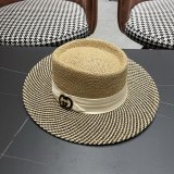 Gucci Fashion Versatile Dome Hollow Grass Hat Sunscreen Hat