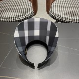 Burberry New Casual Versatile Checkered Sky Top Hat Women's Summer Sunshade Hat