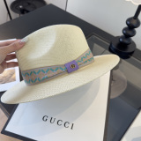 Gucci New Fashion Versatile Top Hat Grass Hat 57CM