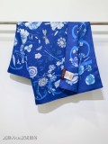 Gucci Fashion Versatile Flower Double Sided Silk Square Towel 90 x 90 CM