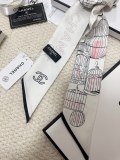 Chanel Fashion Versatile Silk Hair Strap Paddle Scarf 6x 120 CM