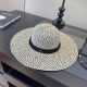 Chanel New Fashion Style Versatile Sunshade Hat Grass Hat 57CM