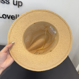 Chanel New Fashion Versatile Top Hat Grass Hat 57CM