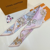 Louis Vuitton Fashion Versatile Vivienne World Tour Printed Silk Square Towel 90 x 90 CM