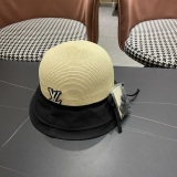 Louis Vuitton Women's Elegant Bow Fisherman's Hat Sunshade Straw Hat