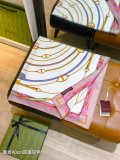 Gucci Fashion Versatile Double Sided Silk Square Towel 90 x 90 CM