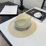 Gucci New Fashion Versatile Top Hat Grass Hat 57CM