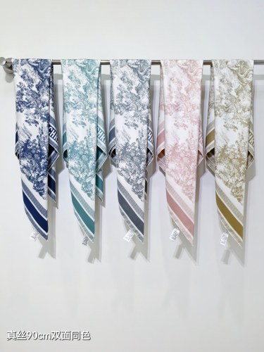 Dior Fashion Versatile Double Sided Silk Square Towel 90 x 90 CM