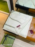 Gucci Fashion Versatile Double Sided Silk Square Towel 90 x 90 CM