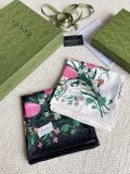 Gucci Fashion Versatile Multi Color Floral Printed Silk Square Towel 90 x 90 CM