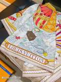 Louis Vuitton Fashion Versatile Double Sided Silk Square Towel 90 x 90 CM
