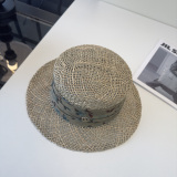 Gucci New Fashion Versatile Hollow Top Hat Grass Hat 57CM