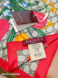 Gucci Fashion Versatile Flower Logo Double Sided Silk Square Towel 90 x 90 CM