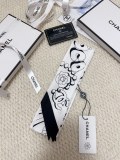 Chanel Fashion Versatile Silk Hair Strap Paddle Scarf 6x 120 CM