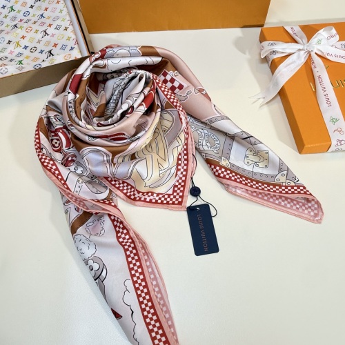 Louis Vuitton Fashion Versatile Vivienne World Tour Printed Silk Square Towel 90 x 90 CM