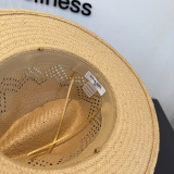 Chanel New Fashion Versatile Top Hat Grass Hat 57CM