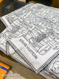 Louis Vuitton Fashion Versatile Double Sided Silk Square Towel 90 x 90 CM