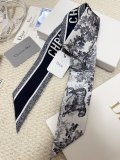 Dior Fashion Versatile Printed Silk Hair Strap Scarf 6x 100 CM