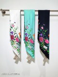 Gucci Fashion Versatile Flower Double Sided Silk Square Towel 90 x 90 CM