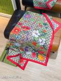 Gucci Fashion Versatile Flower Logo Double Sided Silk Square Towel 90 x 90 CM