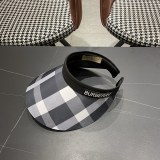 Burberry New Casual Versatile Checkered Sky Top Hat Women's Summer Sunshade Hat