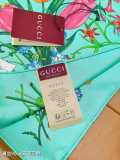 Gucci Fashion Versatile Flower Double Sided Silk Square Towel 90 x 90 CM