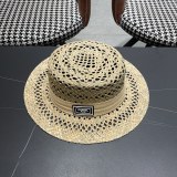 Chanel Fashion Versatile Hollow Grass Hat Sunscreen Hat 57CM