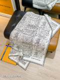 Louis Vuitton Fashion Versatile Double Sided Silk Square Towel 90 x 90 CM