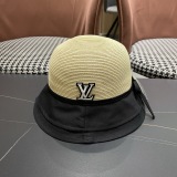 Louis Vuitton Women's Elegant Bow Fisherman's Hat Sunshade Straw Hat