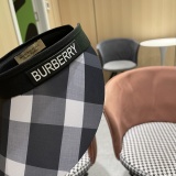Burberry New Casual Versatile Checkered Sky Top Hat Women's Summer Sunshade Hat