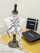 Chanel Fashion Versatile Logo Printed Double Sided Silk Square Towel 90 x 90 CM