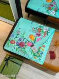 Gucci Fashion Versatile Flower Double Sided Silk Square Towel 90 x 90 CM