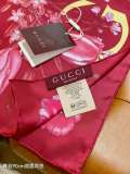Gucci Fashion Versatile Flower Double Sided Silk Square Towel 90 x 90 CM