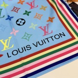 Louis Vuitton Fashion Versatile Logo Printed Silk Square Towel 90 x 90 CM