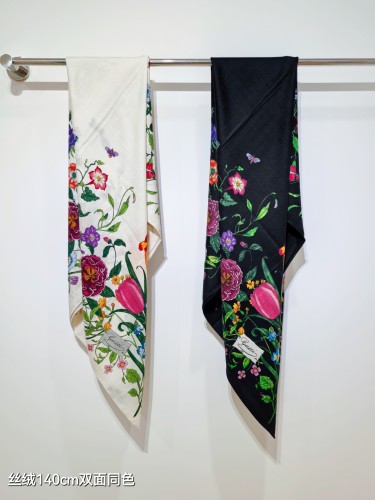 Chanel Fashion Versatile Flower Double Sided Cashmere Square Towel 140 x 140 CM