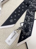 Chanel Fashion Versatile Silk Hair Strap Paddle Scarf 6x 120 CM