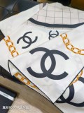 Chanel Fashion Versatile Double Sided Silk Square Towel 90 x 90 CM