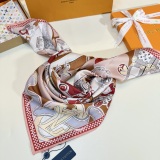 Louis Vuitton Fashion Versatile Vivienne World Tour Printed Silk Square Towel 90 x 90 CM