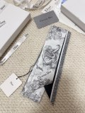 Dior Fashion Versatile Printed Silk Hair Strap Scarf 6x 100 CM