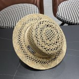 Chanel Fashion Versatile Hollow Grass Hat Sunscreen Hat 57CM