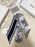 Dior Fashion Versatile Printed Silk Hair Strap Scarf 6x 100 CM